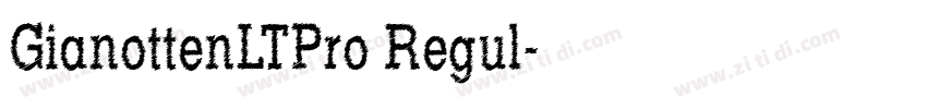 GianottenLTPro Regul字体转换